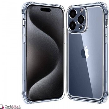 Silikoninis-Anti shock dėklas - permatomas 1.5 mm. (Apple Iphone 15 Pro Max)